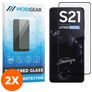 Mobigear Premium Samsung Galaxy S21 Vidro temperado Película de ecrã - Compatível com capas - Preto (Pack de 2)