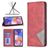 Mobigear Rhombus Slim Samsung Galaxy A23 Etui z klapką - Czerwony