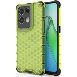 Mobigear Honeycomb OPPO Reno 8 Pro 5G Fodral Hårdplast Skal Stötsäkert - Grön