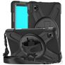 Mobigear SureGrip XGuard Samsung Galaxy Tab A7 Lite Case Plastic / Silicone Back cover + Shoulder Strap + Stand - Black