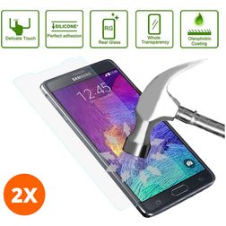 Mobigear Samsung Galaxy Note 4 Härdat glas Skärmskydd - Skalvänligt (2-pack)