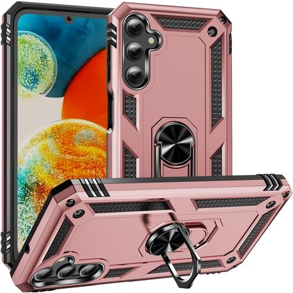 Mobigear Armor Ring Samsung Galaxy A24 Hard Case Back cover Shockproof with Ring Holder - Rose Gold