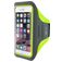 Mobiparts Comfort Fit Porta smartphone per la corsa Neoprene Cover sportiva Fascia sportiva da braccio (max 14 cm x 7 cm) - Neon Green