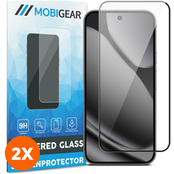 Mobigear Premium Google Pixel 10 Pro XL Cristal templado Protector de pantalla - Compatible con fundas - Negro (pack de 2)