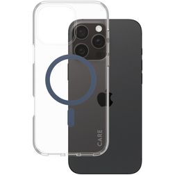 CARE by PanzerGlass Urban Combat iPhone 16 Pro Max MagSafe Hårdt Bagsidecover - Gennemsigtig / Blå