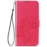 Mobigear Clover Motorola One Fusion Plus Cover a libro portafoglio - Magenta