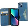 Mobiparts Classic Wallet iPhone 13 Mini Lompakkokotelo + Setelitasku - Steel Blue