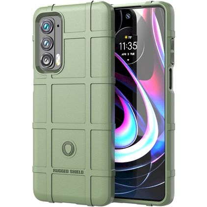 Mobigear Rugged Shield Motorola Edge (2021) Flexibilní TPU Zadní kryt odolný proti nárazům - Zelená