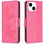 Mobigear Butterfly iPhone 15 Cover a libro portafoglio - Magenta