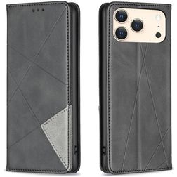 Mobigear Rhombus Slim iPhone 18 Pro Max Cover a libro - Nero
