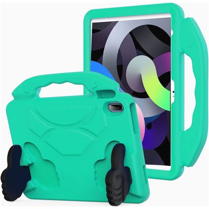 Mobigear Thumbs Up iPad 10 (2022) Funda infantil para tablet con asa - Turquesa