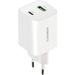 Mobiparts GaN Dual USB / USB-C Laddare Power Delivery 45W - Vit