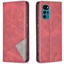 Mobigear Rhombus Slim Motorola Moto G22 Funda tipo libro - Rojo