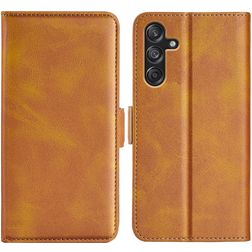Mobigear Slim Magnet Samsung Galaxy M55 Funda tipo libro Cartera - Coñac