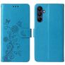 Mobigear Flowers Samsung Galaxy A17 Cover a libro portafoglio - Blu