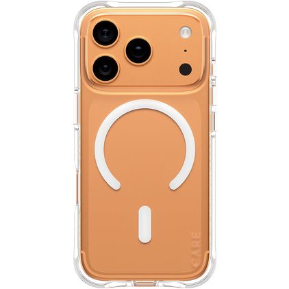 CARE by PanzerGlass Fashionable Transparent iPhone 17 Pro Silikon MagSafe Skal - Transparent