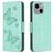 Mobigear Butterfly iPhone 15 Plus Etui z klapką typu portfel - Zielony