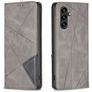 Mobigear Rhombus Slim Samsung Galaxy S25 FE Plånboksfodral - Grå