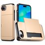 Mobigear Card iPhone 17e Hard Case Back cover Shockproof with Card Holder - Gold