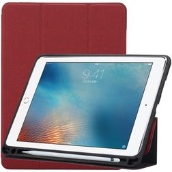 Mobigear Tri-Fold Gel iPad Pro 10,5 pulgadas (2017) TPU / Cuero sintético Funda tipo libro + Portalápices - Burdeos