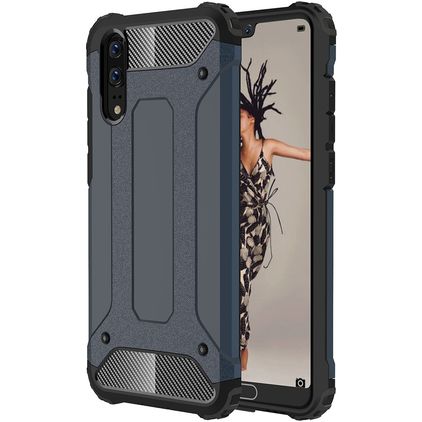 Mobigear Outdoor Huawei P20 Funda Plástico rígido Carcasa Antigolpes - Azul marino