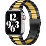 Mobigear Antwerp Rustfrit stål Apple Watch Urrem Sommerfuglelås - 49/46/45/44 mm - Sort / Guld