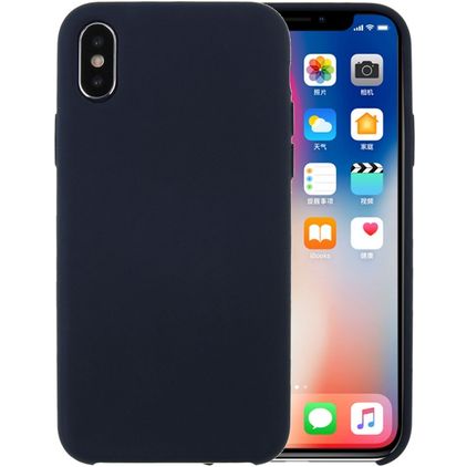 Mobigear Rubber Touch iPhone XS Silikon Skal - Mörkblå