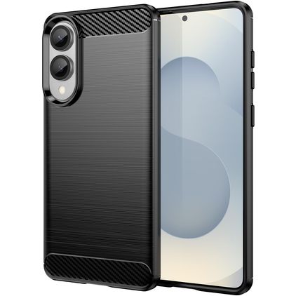 Mobigear Brushed Slim Samsung Galaxy S25 Edge Flexibel TPU Skal - Svart