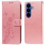 Mobigear Flowers Samsung Galaxy S26 Plus Wallet case - Rose Gold