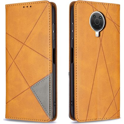 Mobigear Rhombus Slim Nokia G10 Funda tipo libro - Coñac