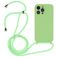 Mobigear Lanyard iPhone 14 Pro Silicone Cover con cordino - Verde