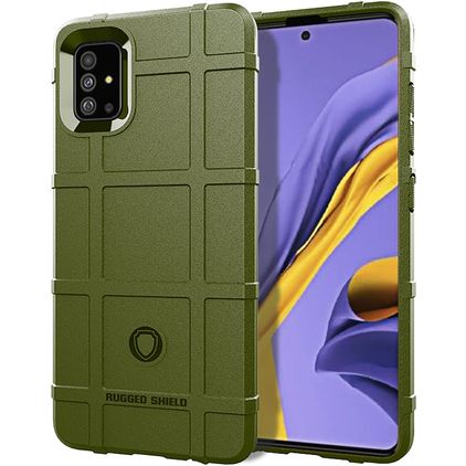 Mobigear Rugged Shield Samsung Galaxy A51 Flexibel TPU Skal Stötsäkert - Grön