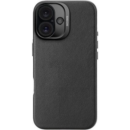Decoded iPhone 16 MagSafe Genuine Leather Back cover - Black