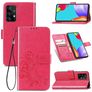 Mobigear Clover Samsung Galaxy A52 Wallet case - Magenta