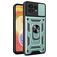 Mobigear Armor Ring Cam Slide Motorola Edge 40 Pro Tvrdý plast Zadní kryt odolný proti nárazům s prstýnkem a posuvnou krytkou fotoaparátu - Zelená