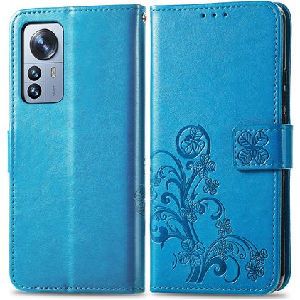 Mobigear Clover Xiaomi 12 Pro Plånboksfodral med sedelfack - Blå