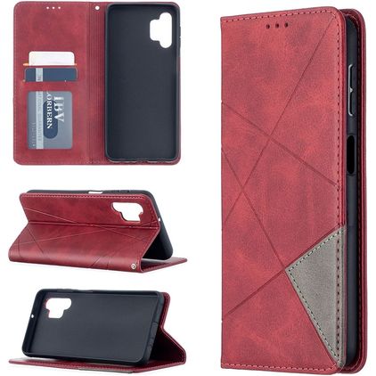Mobigear Rhombus Slim Samsung Galaxy A32 5G Funda tipo libro - Rojo