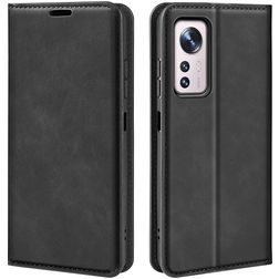 Mobigear Retro Slim Xiaomi 12 Pro Pungetui med Seddelrum - Sort