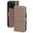 Mobiparts iPhone 16 Pro Max MagSafe Cover Ægte læder Aftageligt 2-i-1-pungetui med Seddelrum - Taupe