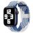 Mobigear Braided Correa Nylon Cierre de clip para Apple Watch - 49/46/45/44 mm - Blanco / Azul