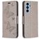 Mobigear Butterfly Samsung Galaxy A54 Funda tipo libro Cartera - Gris