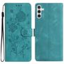 Mobigear Flowers Samsung Galaxy A17 Pungetui med Seddelrum - Grøn