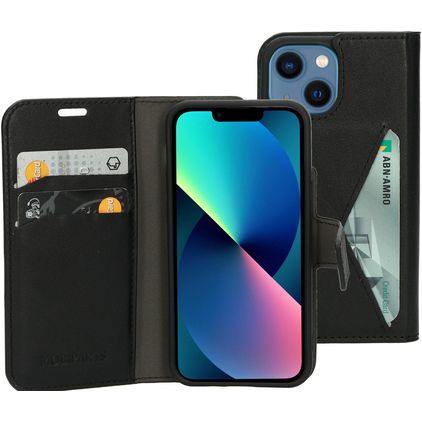 Mobiparts Classic Wallet iPhone 13 Mini Pungetui med Seddelrum - Sort