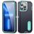 Mobigear Rugged Stand iPhone 14 Pro Plástico rígido Capa traseira Antichoque com suporte - Azul escuro