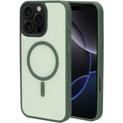 Mobiparts Hardcover iPhone 16 Pro Max MagSafe Hardcase Etui plecki - Satin Green