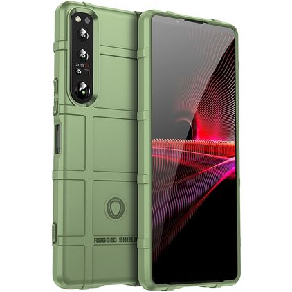 Mobigear Rugged Shield Sony Xperia 10 V TPU flexible Carcasa Antigolpes - Verde