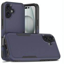 Mobigear Heavy Armor iPhone 16 Plus Hårdt Bagsidecover Stødsikkert - Mørkeblå