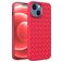 Mobigear Woven iPhone 14 Plus Fleksibel TPU Bagsidecover - Rød