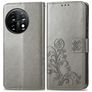 Mobigear Clover OnePlus 11 Lompakkokotelo + Setelitasku - Harmaa