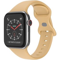 Mobigear Sport Dual Silikoni Apple Watch Ranneke Tappikiinnitys - 49/46/45/44 mm - Beige
